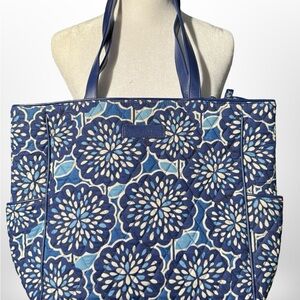 Vera Bradley Grand Tote 2.0 XL Petal Splash Blue Floral Travel Shoulder Bag XL